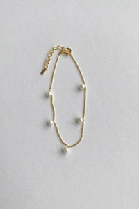 Mini Multi Pearl Bracelet Gold Plated Sterling Silver Bracelet MODU Atelier 