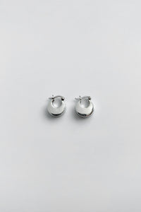 Mini Thick Crescent Hoop Earrings Sterling Silver Earrings MODU Atelier 