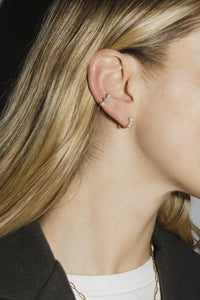 Multi Pearl Hoop Earrings Gold Plated Sterling Silver Earrings MODU Atelier 