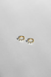 Multi Pearl Hoop Earrings Gold Plated Sterling Silver Earrings MODU Atelier 