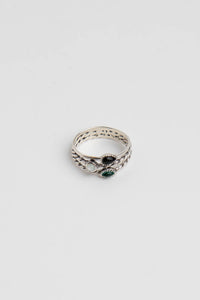Onyx + Mother of Pearl + Malachite Ring Sterling Silver Ring MODU Atelier 