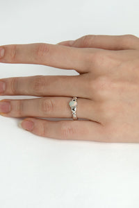 Opal Oval Ring Sterling Silver Ring MODU Atelier 