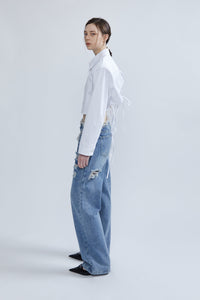 Open Back Tied Dress Shirt Shirts & Tops MODU Atelier 