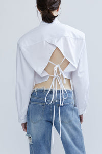 Open Back Tied Dress Shirt Shirts & Tops MODU Atelier 