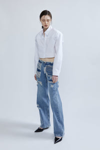 Open Back Tied Dress Shirt Shirts & Tops MODU Atelier 