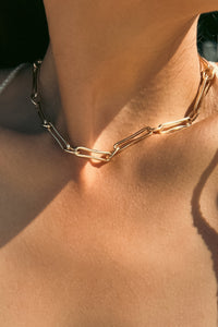 Organic Link Necklace-GLD Plated Necklace MODU Atelier 