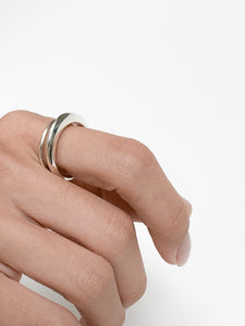 Organic Shape Double Ring Plated Ring MODU Atelier 