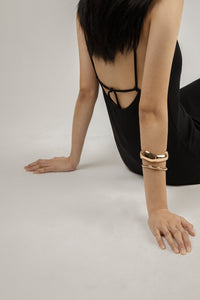 Organic Wave Bangle, Gold Plated Bracelet MODU Atelier 