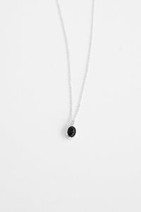 Oval Black Onyx Necklace Sterling Silver Necklace MODU Atelier 