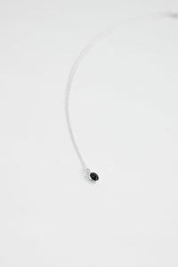 Oval Black Onyx Necklace Sterling Silver Necklace MODU Atelier 