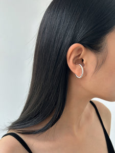 Oval Ear Cuff-SIL Plated Earrings MODU Atelier 