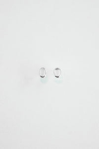 Oval Moonstone Stud Earrings Sterling Silver Earrings MODU Atelier 