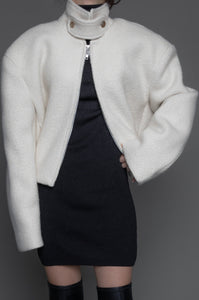 Oversized Boucle Bomber Jacket Jacket MODU Atelier 