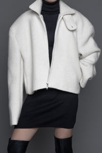 Oversized Boucle Bomber Jacket Jacket MODU Atelier 