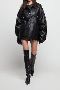 Oversized Fit Leather Jacket Leather Jacket MODU Atelier 