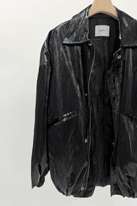 Oversized Reflective Jacket, Black Outerwear MODU Atelier 