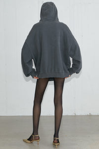 Oversized Ripped Hoodie, Dark Grey Knit Tops MODU Atelier 