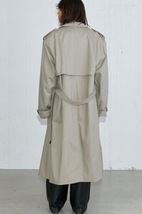 Padded Double Breasted Trench, Olive Outerwear MODU Atelier 