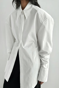 Padded Shoulder Button-Down Blazer Outerwear MODU Atelier 