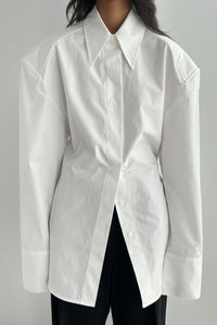 Padded Shoulder Button-Down Blazer Outerwear MODU Atelier 