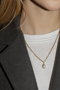 Pearl Link Chain Necklace Plated Necklace MODU Atelier 
