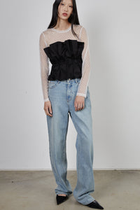 Pleated Strapless Tube Top, Black Shirts & Tops MODU Atelier 