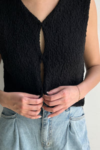 Relaxed Boucle Vest Knit Tops MODU Atelier 