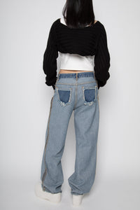 Reversed Denim Jeans Pants MODU Atelier 