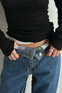 Reversible Denim Jeans Pants Gateless 