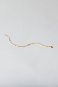 Rhinestone Bracelet Gold Plated Sterling Silver Bracelet MODU Atelier 