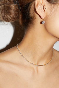 Rhinestone Necklace Gold Plated Sterling Silver Necklace MODU Atelier 