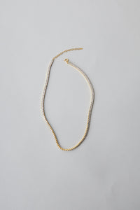 Rhinestone Necklace Gold Plated Sterling Silver Necklace MODU Atelier 