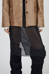 Rhinestone Sheer Skirt, Black Skirt MODU Atelier 