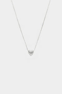 Ribbed Heart Necklace Plated Necklace MODU Atelier 