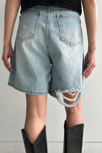 Ripped Long Denim Shorts Pants MODU Atelier 