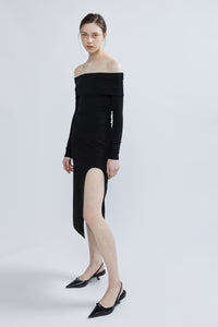Round Slit Detail Pencil Skirt Midi Skirt MODU Atelier 
