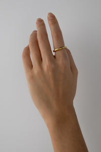Rounded Ring Gold Plated Sterling Silver Ring MODU Atelier 