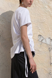 Scalloped Cut-Out T-Shirt, White Shirts & Tops MODU Atelier 
