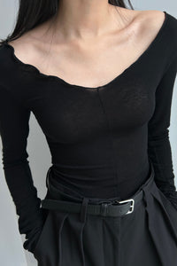 Sheer Mesh Top, Black Shirts & Tops MODU Atelier 
