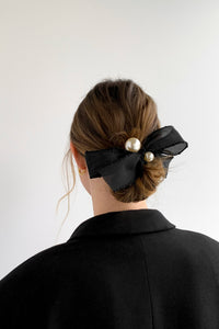 Sheer Pearl Bow Hair Tie Other Accessories MODU Atelier 