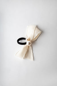 Sheer Pearl Bow Hair Tie Other Accessories MODU Atelier 