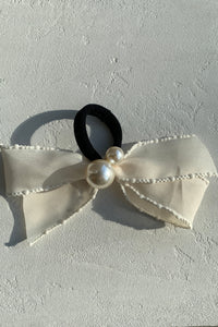 Sheer Pearl Bow Hair Tie Other Accessories MODU Atelier 