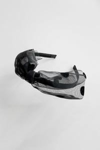 Sheer Polka Dot Bow Headband, Black MODU Atelier 