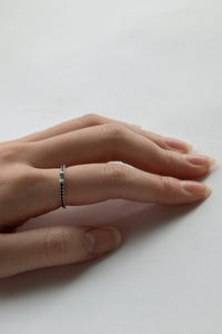 Siberian Quartz + Black Spinel Ring Sterling Silver Ring MODU Atelier 
