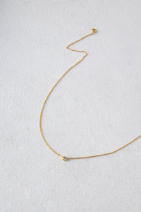 Single Cubic Necklace Gold Plated Sterling Silver Necklace MODU Atelier 