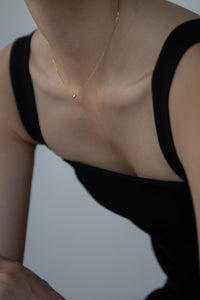 Single Cubic Necklace Gold Plated Sterling Silver Necklace MODU Atelier 