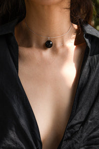 Single Onyx Choker Necklace Plated Necklace MODU Atelier 