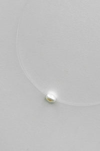 Single Pearl Floating Necklace Sterling Silver Necklace MODU Atelier 