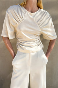 Slim-Fit Shirring T-Shirt Shirts & Tops LVIR 