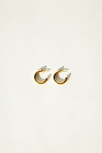 Small Rounded Hoop Earrings Gold Plated Sterling Silver Earrings MODU Atelier 